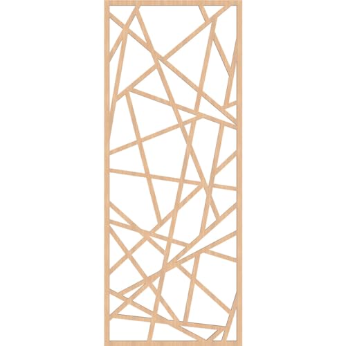 Image of Conway Decorative Pierced Fretwork Wood Wall Panels, 19 3 /8 inchW x 49 3 /8 inchH x 3 /8 inchT, Hickory