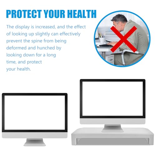 Soporte elevador para monitor portátil blanco de plástico antideslizante 8