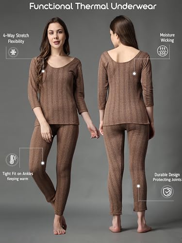Image of FF Winter Wear Thermal Upper Vest and Bottom Lower Warmer Combo for Women Long Johns Underwear Set