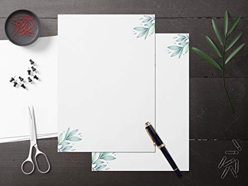 Briefpapier mit Blumenmotiv Version 4 im DIN A4 Format - 50 Blätter einseitig bedruckt in qualitativem 120g/qm Papier… – Bild 3