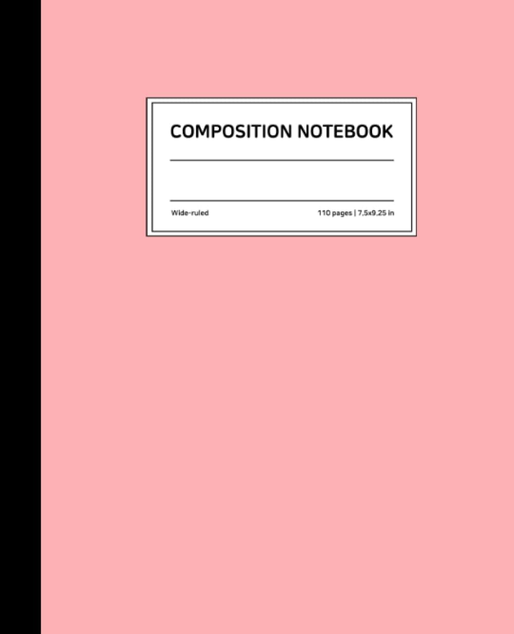 Pastel Deep Pink Composition Notebook : Wide Ruled, 7.5 × 9.25 Inches, Soft Matte Cover, 110 Pages: Assorted Colors comp journal for school student, college