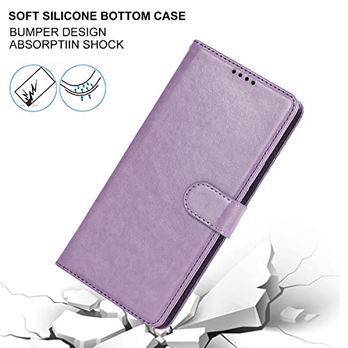 Ｈａｖａｙａ For Samsung Galaxy A02S Phone Case With Card Holder,For Galaxy A02S Wallet Case For Women,For Samsung A02S Phone Cover With Credit Card Holder,Flip Cell Phone Case-Purple #TOP6