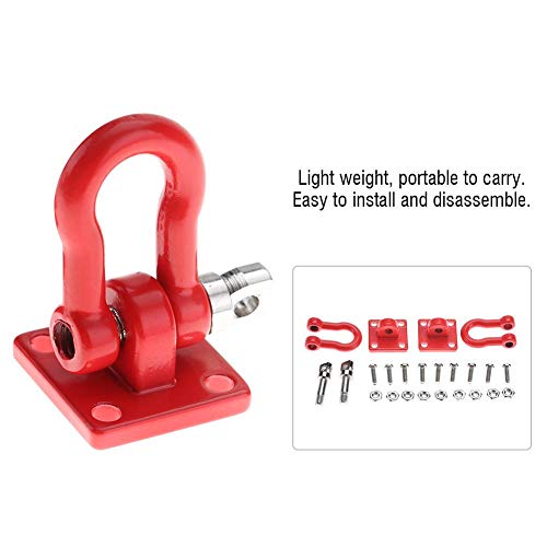 Dilwe RC Trailer Buckle 2 Stück RC Shackle Lock Catch Zubehör für RC Climbing Crawler(Rot)