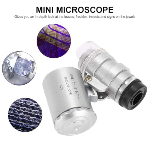 Loupe 60x Avec éclairage LED Et Lumière UV - Pour Bijoutier, Horloger, Microscope - Neuf Avec étiquettes