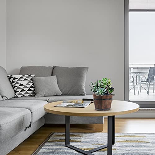 Healeved Wooden Whiskey Barrel Planter Wooden Garden Flower Pot Decor Plant Container Box Brown(Flat Mouth/Medium/Brown/15X12X13Cm) #TOP1