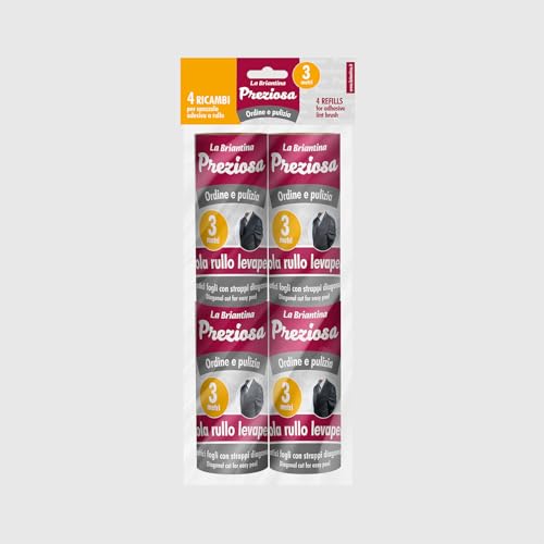 La Briantina Ricariche Adesive per Spazzola Levapelucchi – 4 Rotoli