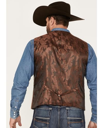 Cody James Men's Amarillo Double-Breasted Velvet Vest - Cjvv21f12-Dkbrn4