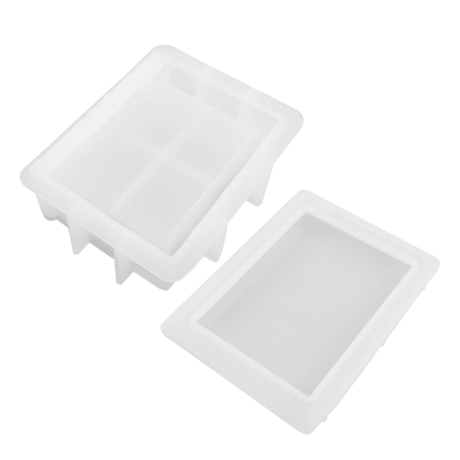 Maxtonser Box Mold Epoxy Resin Casting with Lid Book-shape Silicone Mold for Jewelry Box Box Tissue for C