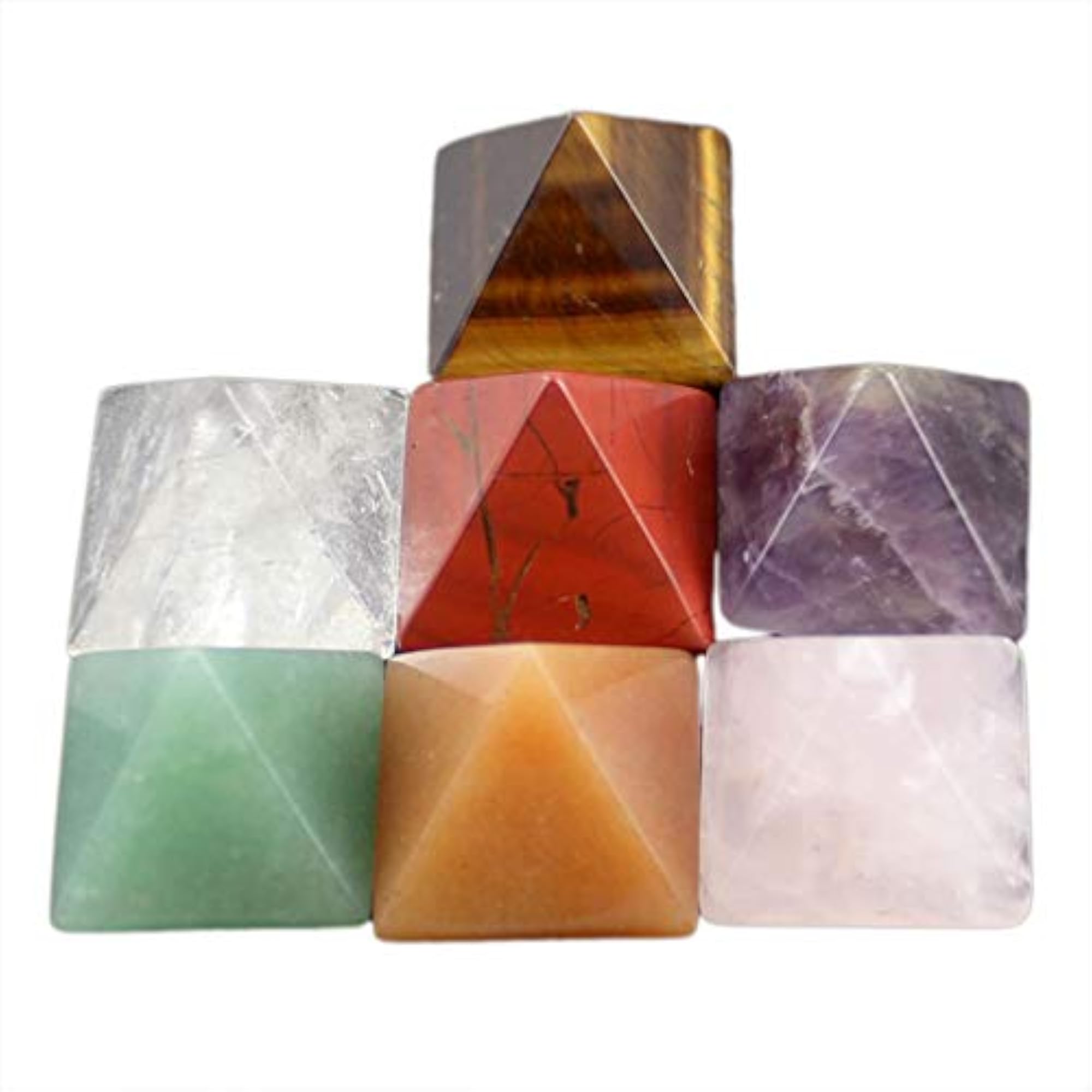 Natural Crystal Gemstone Pyramid Energy Stone Adornment