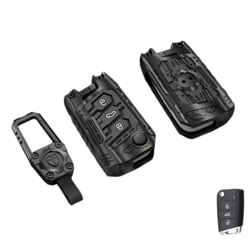 Image of Auto Thrill Premium Luxury Waterproof New Transformer Series Cover for Skoda and VW - Kushaq |Octavia | Kodiaq | Superb | Slavia |Passat | Taigun | Tiguan | Virtus | TROC 3 Button flip Key (Black)