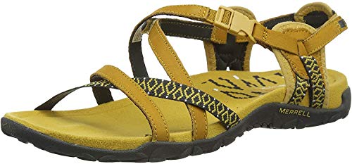 Merrell Women's Terran Lattice II Ankle Strap Sandals, Gold, 7.5 Merrell Women's Terran Lattice II Ankle Strap Sandals, Gold, 7.5