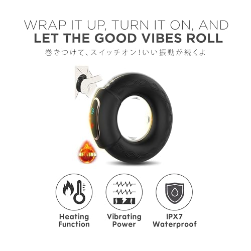Image of Vibrating Cock Rings for Men 10 Vibration Modes Heating Penis Ring Erection Enhancing Blaze Ultimate Male Enhancer Cock Ring Onahole Long Lasting Sex Toys for Men | OH-AV-070