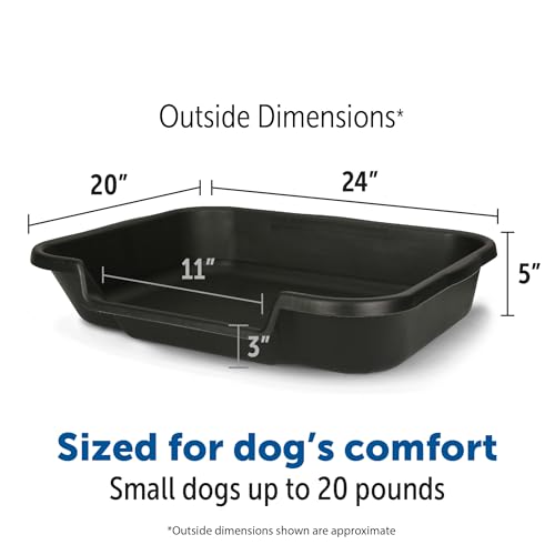 Large Dog Indoor Litter Box Up to 20 Lbs, Blacksmithe Black | Durable & Pet Safe Puppy Litter Box, Indoor Open Top Entry Dog Litter Pan, Comfortable & Great for Dogs, Made in USA - Image 3
