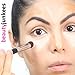Beauty Junkees Mini Flat Top Concealer Brush Under Eye for Stippling Blending Small Dense Firm Synthetic, Works with Powder, Cream, Liquid
