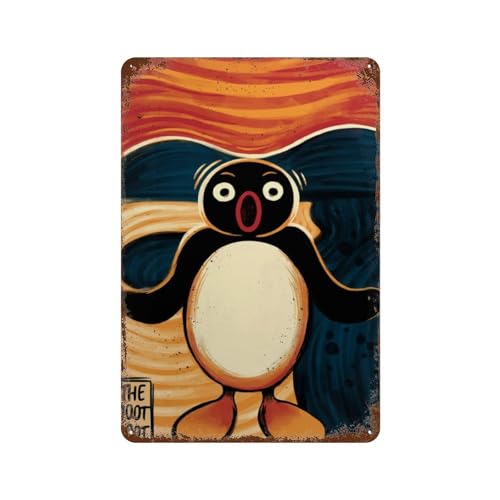 TRFJHDTRE Noot Noot ScreamWall Decor Art Metal Tin Poster Modern Bar Decorations30x20cm