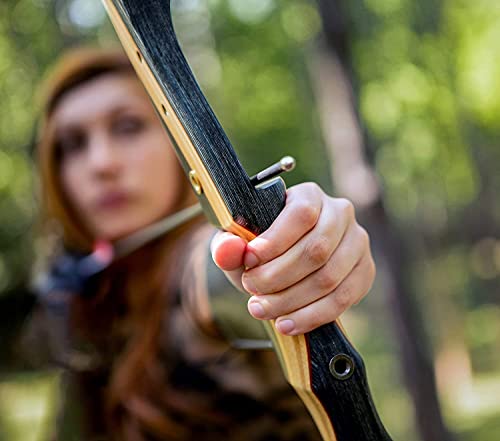 Lightning Archery Recurve Bow And Arrow Set 62" Archery Hunting Bow Wooden Takedown Recurve For Adults Teens Beginners To Advanced Outdoor Practice & Hunting(55Lb, Right Hand) #TOP5