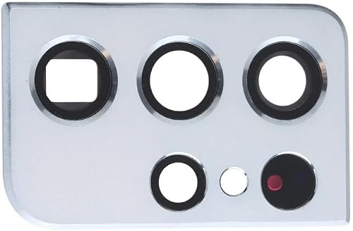 Replacement Camera Glass Lens Cover compatible with Samsung Galaxy S21 Ultra, Black (silver)