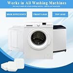 24 Count Washing Machine Cleaner Tablets, Powerful Descaler Washer Cleaner for HE, Front & Top Load Washer, Deodorizer, Septic Safe, 12-Month Supply for Pet Owners.