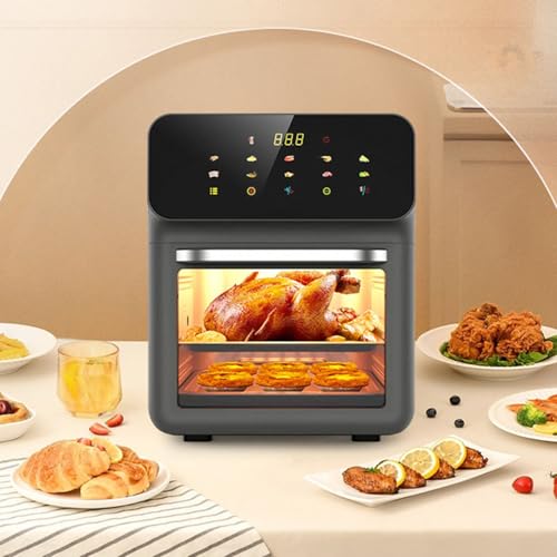 Freidora de aire inteligente 11 en 1, horno tostador, freidora de aire digital de convección con parrilla, horno, asado, recalentado, asado a la parrilla, deshidratado, electrodoméstico de encime