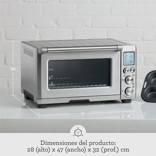 Sage Smart Oven Pro - Horno Inteligente con Ventilador y Pantalla LCD, Acero Inoxidable