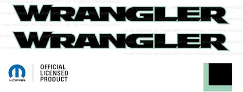 Miniatura 7 de Decal Mods Wrangler Hood - Calcomanía de vinilo para Jeep Wrangler JKJLJT (2007-2024), color negro con contorno azul FBBLUO (juego de 2)  FJ3V7