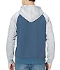 MANLUODANNI Men's Pullover Hoodies Hooded Sweatshirt Patchwork Top Casual Hoody with Kangaroo Pocket Navy M #5