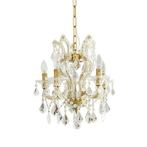 Lustre bougie moderne en cristal 5 lumières pour décoration salon
