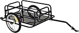 Evcitn Foldable Bike Cargo Trailer Bicycle Cart Wagon Trailer w/ Hitch, 16'' Wheels, 143 lbs Max Loa