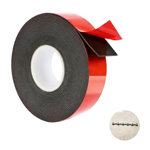 Cinta Adhesiva Doble Cara Extra Fuerte 25mm X10M, Acrílica Resistente Al Agua, Soporta Altas Temperaturas Y UV,para Decoración De Hogar Y Oficina, Negro, Uso Fácil Y Seguro