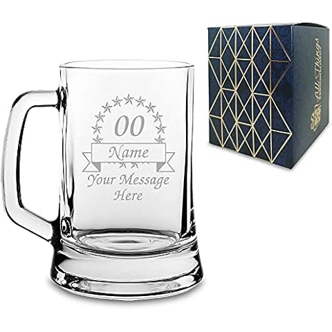 Personalised Engraved Birthday Beer Mug Cover