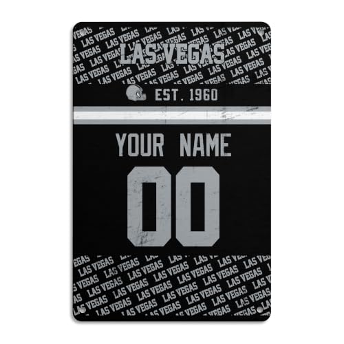Image of Las Vegas Metal Sign for Outside Custom Name and Number Gifts
