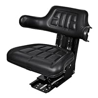 heybb Tractor Seat with Suspension Black,Tractor Seat/Chair Farm Cast Iron Farming Farmer Plough