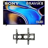 SONY K77XR80 77 Inch IMAX Enhanced Bravia OLED 4K HDR Google TV with a Sanus VMPL50A-B1 Tilting Wall Mount for 32-85 Inch Flat Screen TVs (2024)