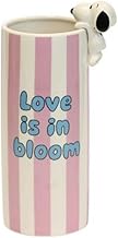 Peanuts Snoopy Ceramic Vase and Figurine, Love is in Bloom Purple (10.5")