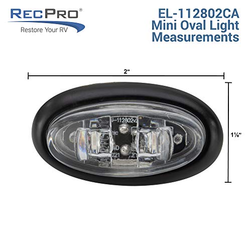 Lámpara LED Mini Oval 2" x 3/4" para trailer, 10 unidades miniatura 3