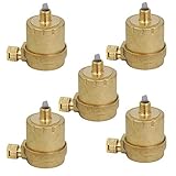 Midline Valve S1546-OM-5 Radiator Steam Air Float Vent; Heat Regulator Valve; Angle Mount; 1/8 in. NPT; Chrome Plated Steel (5 Pack), brass
