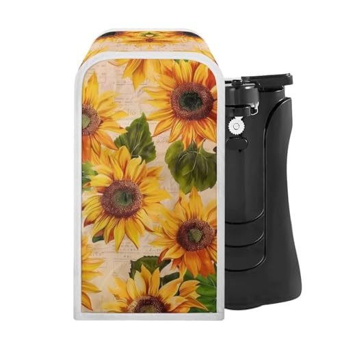 ZUXONGSY Sunflower Can Opener Dust Cover Beige Electric Can Opener Dust Cover Home Kitchen Decorative Can Opener Cover for Women Gift