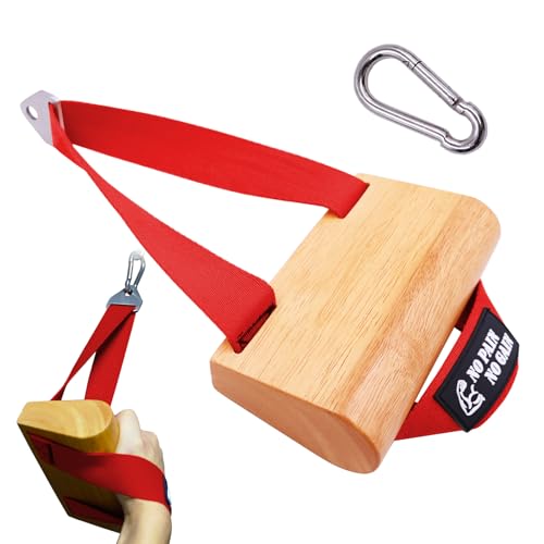 Ergonomic Arm Wrestling Handle with Wooden Grip, Wrist & Forearm