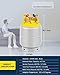 Cuilvu Refrigerant Recovery Tank 50LB with 1/4 SAE Y-Valve Reusable Cylinder Tank Without Float Switch Gray Yellow for R134A/R410A/R22