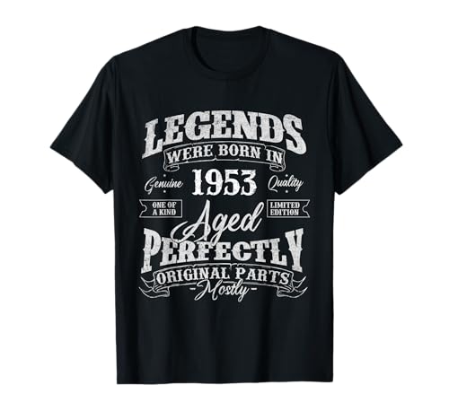 Legends were Born in 1953 Year of Birth Birthday T-Shirt Small