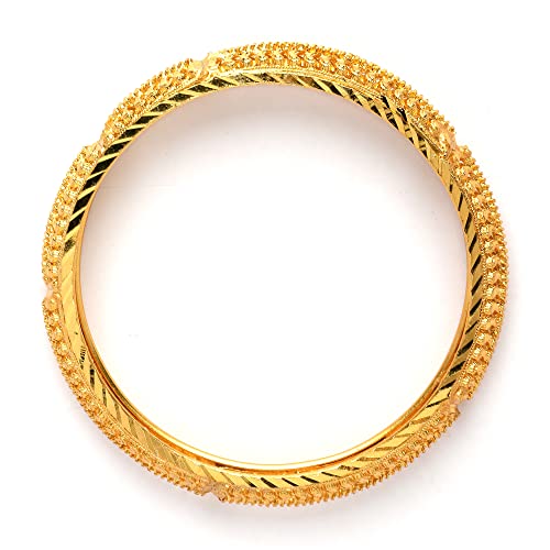 Set of 4 Plated Traditional Handcrafted Bangles (2.6)