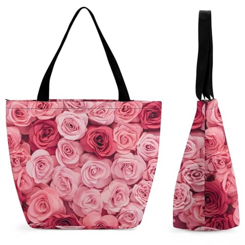 Sac de shopping Rose Rose grand sac pour femme cabas voyage 32cm