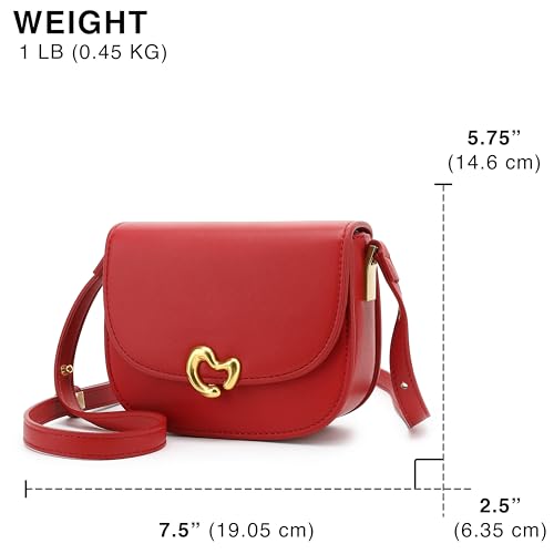 Image of Scarleton Quilted Crossbody Satchel, Chain Strap Shoulder Bag, Vegan Leather Mini Handbag, H2065