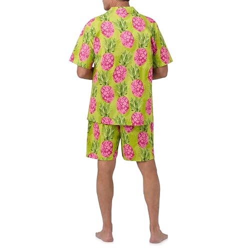 Trina Turk x BedHead Pajamas Mens, Lightweight Organic Cotton Short Sleeve Button Down Shorts Lounge Set3