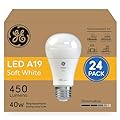 GE Relax HD LED Light Bulbs, A19 Soft White Light Bulbs, Dimmable LED Bulbs for Bedrooms, Family Rooms, Dining Rooms, and Entryways, 40-Watt Equivalent (24 Pack)