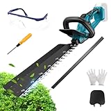 【2025年 Elikliv 電動ヘッジトリマー 充電式 剪定・生垣トリマー 510mm刈込幅／18mm切断径 両刃駆動 枝受けトレー付き 高速カット コードレス 電動工具 マキタ18Vバッテリー互換 軽量・低騒音 本体のみ／バッテリー別売り 園芸用 剪定・枝切り・垣根刈りに最適