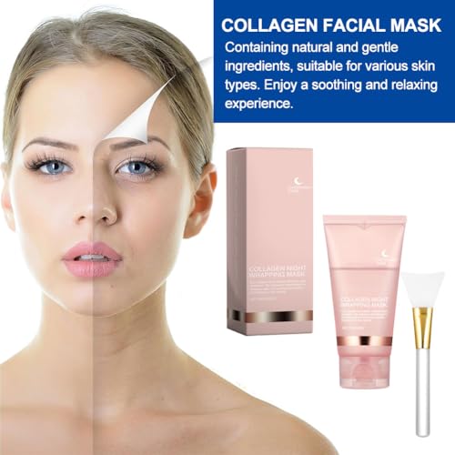 Collagen Night Wrapping Mask,Collagen Overnight Wrapping Peel Off Facial Mask Pack,75g Collagene Night Mask,Skin Care Collagen Night Wrapping Mask,Biodance Mask Collagen,Masque Collagene Visage – Image 5