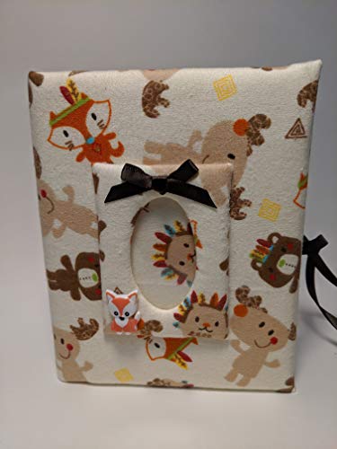 Photo Album for Baby Boy, Moose Fox Bear Photo Album, Holds 100 4x6 Photos, Handmade Photo Album, Boy Photo Album