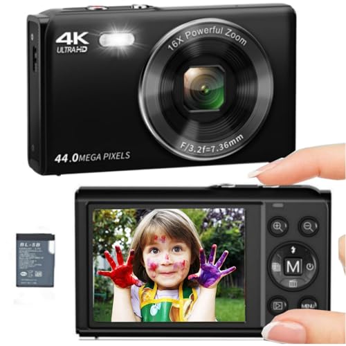 Amazon.co.jp: デジカメ4K44MP小型デジタルカメラポケットカメラ
