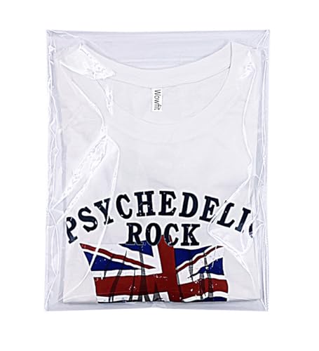 image for Wowfit 100 Count 10x13 inches Clear Cellophane Plastic Bags, Resealabl